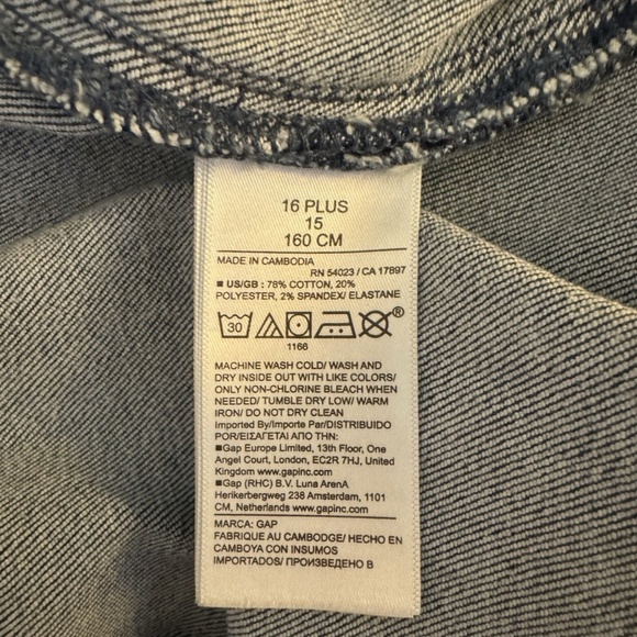 Gap Kids "70s Flare High Rise" Size 16 Plus Medium Wash Pull-On Jeans - Picture 4 of 4